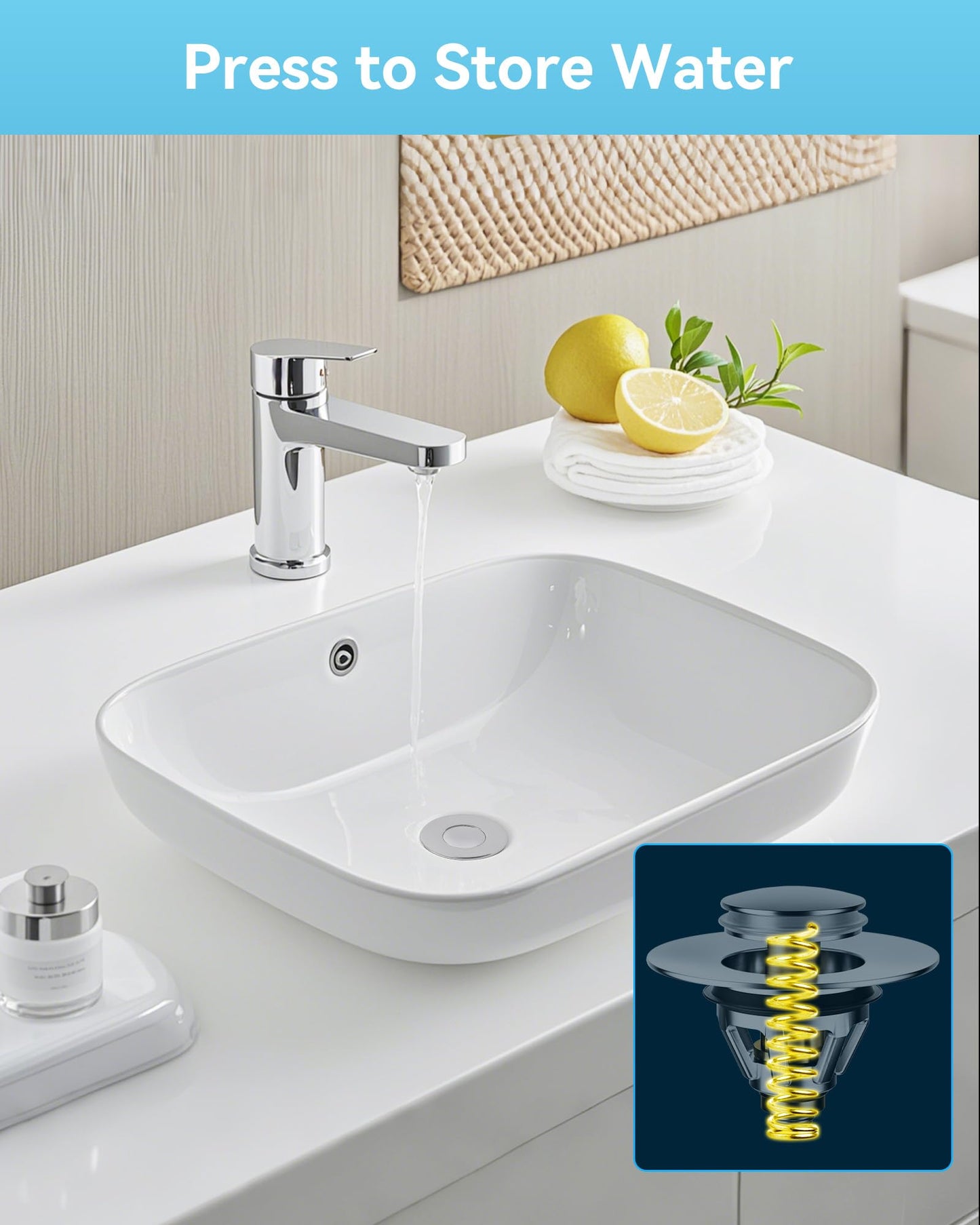 dothnix Sink Plug Replacement Filter for 34-45mm Drain Holes