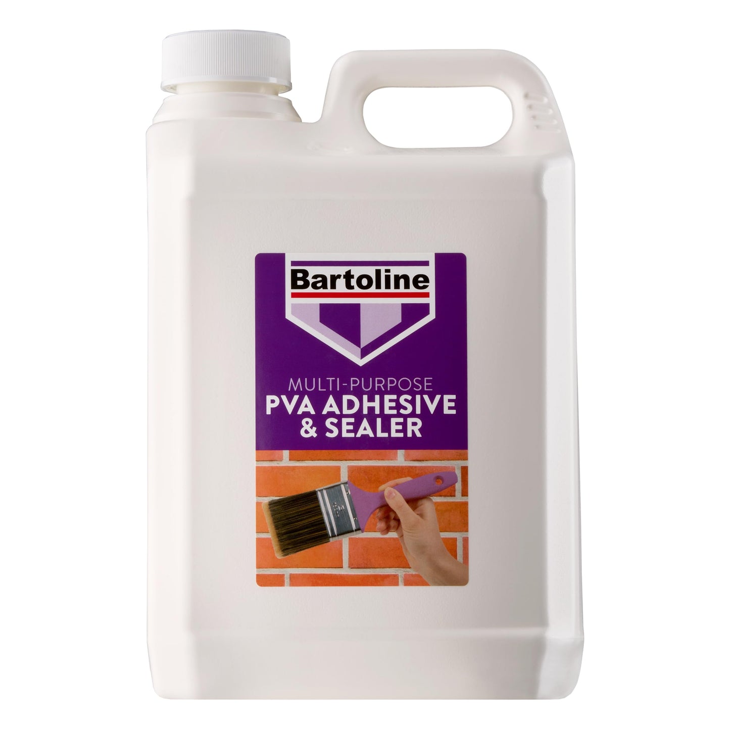 Bartoline PVA Glue Adhesive & Sealer 2.5L - Multi-Purpose Primer, Adhesive, and Sealer for Concrete, Wood, Tiles, Fabric, and More, Dust-Proofing,