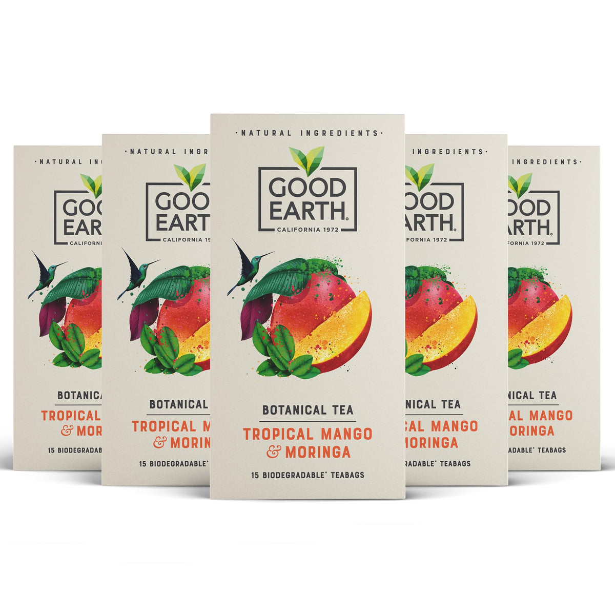 Good Earth Tea Co. Chamomile & Grapefruit Tea Bags ? Naturally Caffeine-Free Herbal Blend with Soothing Chamomile and Zesty Grapefruit ? 5 x 15