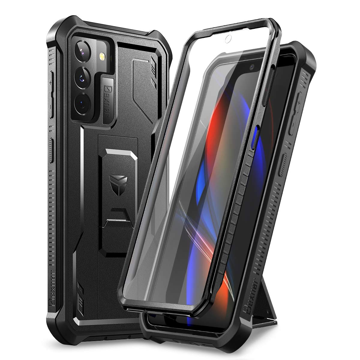 Dexnor Case for Samsung Galaxy S21 5G 6.2 Inch with Built-in Screen Protector Military Grade Armour Heavy Duty Front and Back 360 Full Body Shockproof