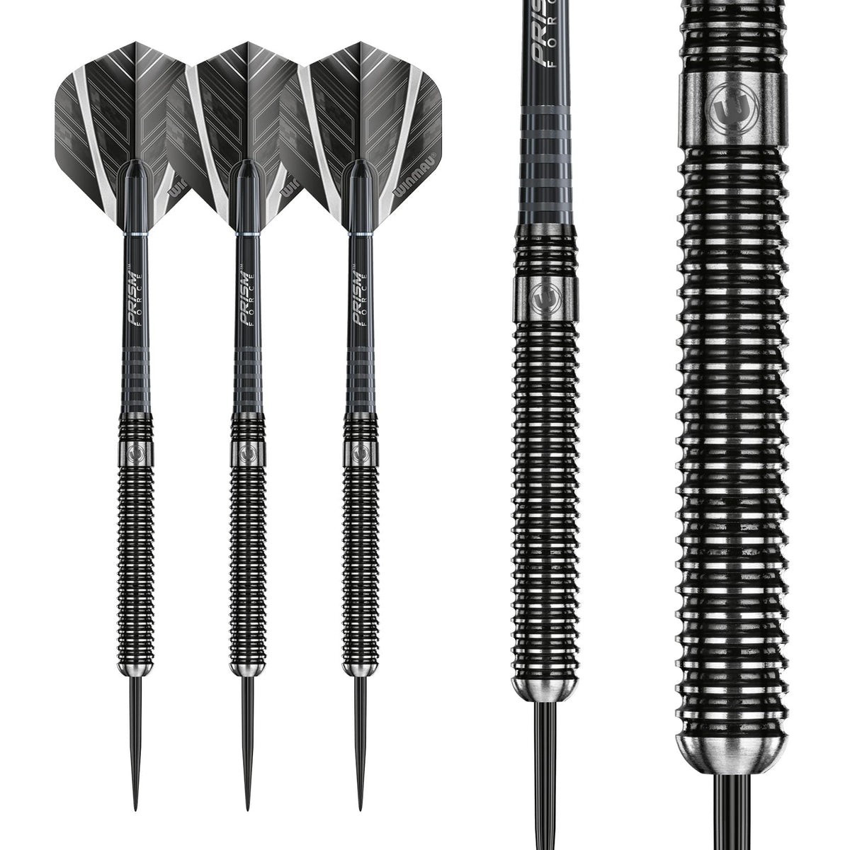 WINMAU Blackout 28 Gram Tungsten Darts Set with Flights and Shafts (Stems)