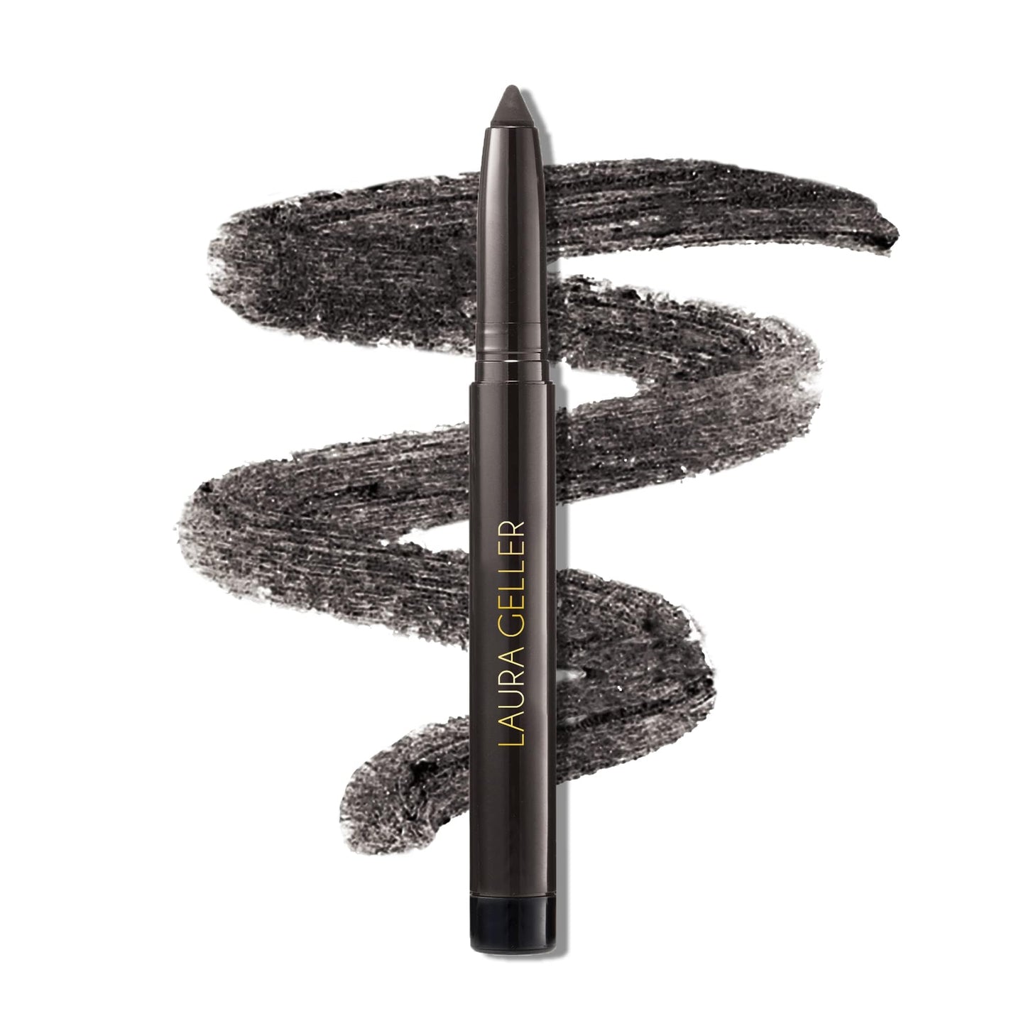 LAURA GELLER NEW YORK Longwear Kohl Kajal Eyeliner Pencil (Deep Charcoal) Hydrating & Vibrant Pencil With Built in Sharpener For Expert Precision,