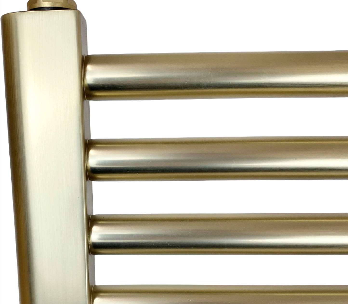 Greened House Brushed Brass Electric Heated Towel Rail 300mm W x 800mm H