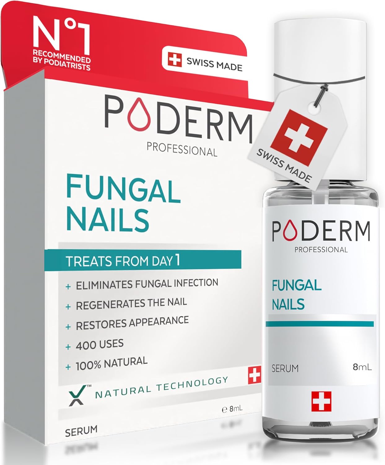 PODERM Nail Fungus Treatment for Toenail, Expiry date 08/28, New but open, scruffy box