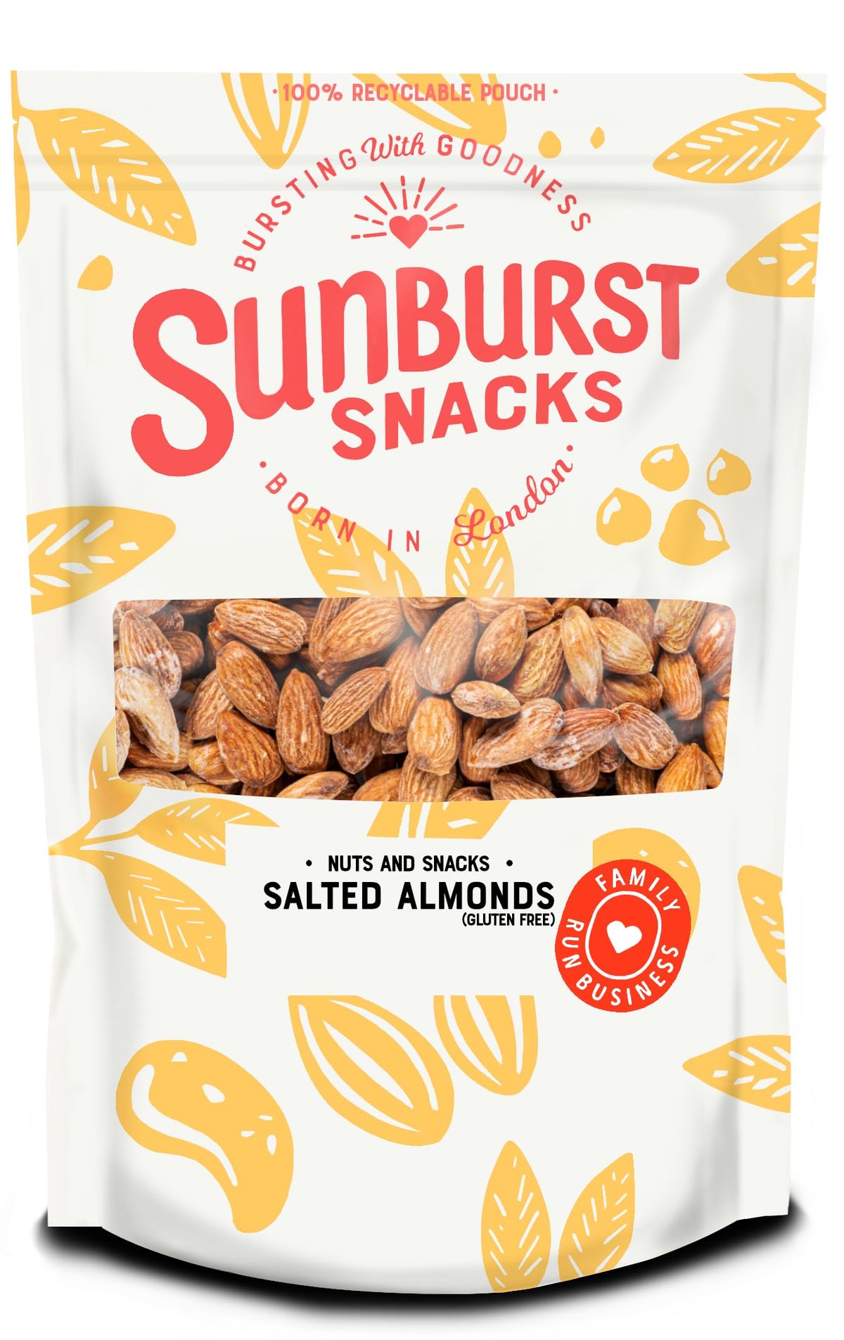 Sunburst Whole Almonds Dry Roasted and Salted, Non GMO, 1 kg