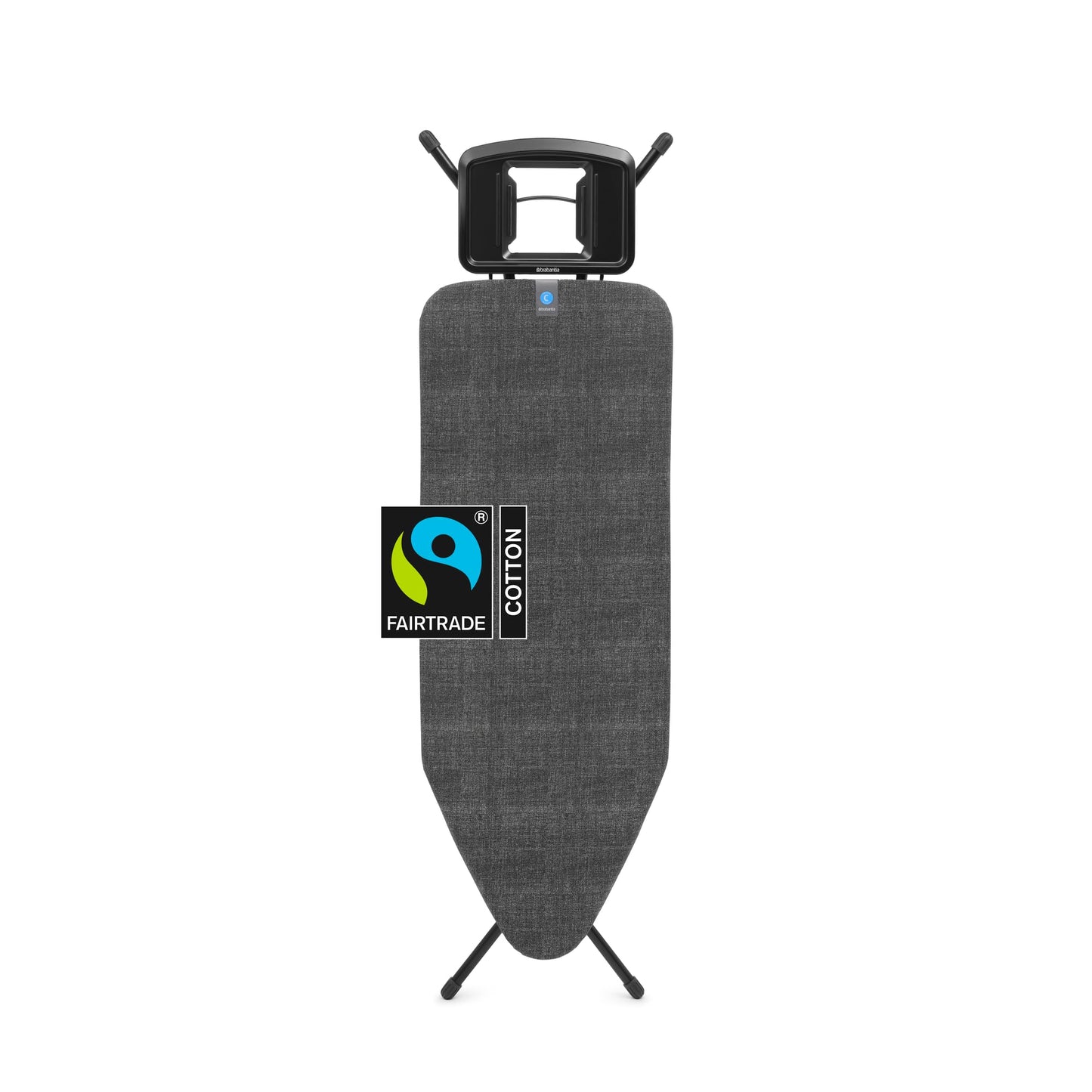 Brabantia - Ironing Board C - Flexible Steam Iron Rest - Adjustable in Height - Non-Slip Rubber Feet - Cotton Cover with Foam Layer - Solid Foldable