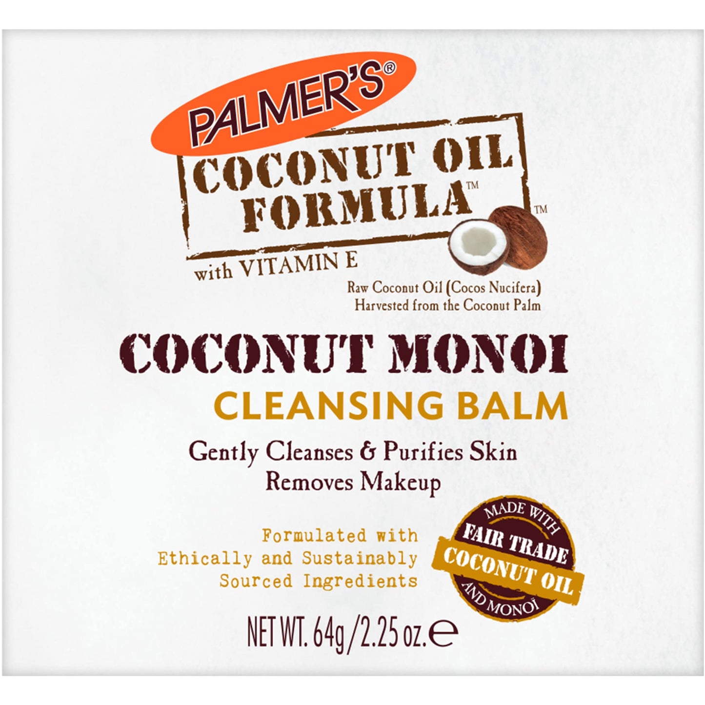 Coconut Oil Cleansing Balm by Palmers for Unisex - 2.25 oz Cleanser