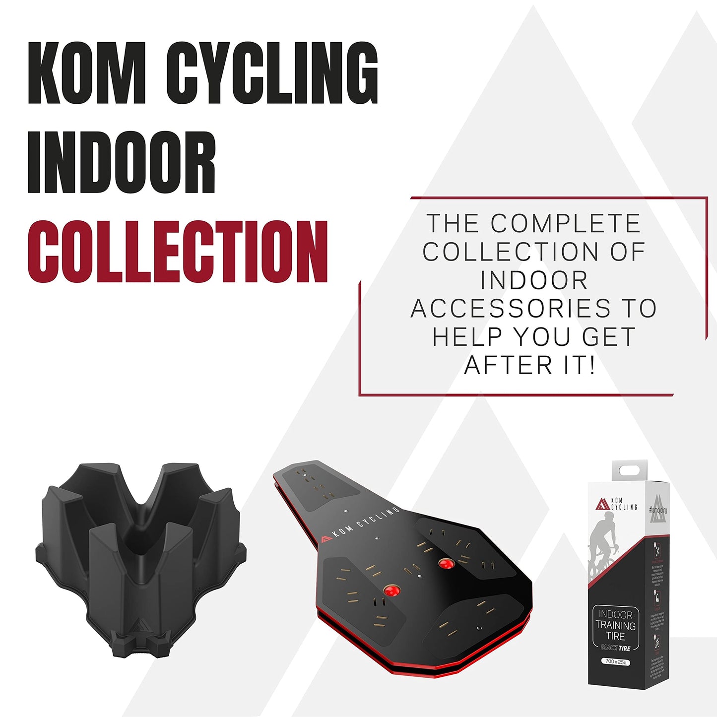 KOM Cycling Indoor Media Display Desk Stand for Indoor Cycling- Perfect for displaying Zwift, Trainer Road, and Wahoo Suf Portable Tripod Bike Desk