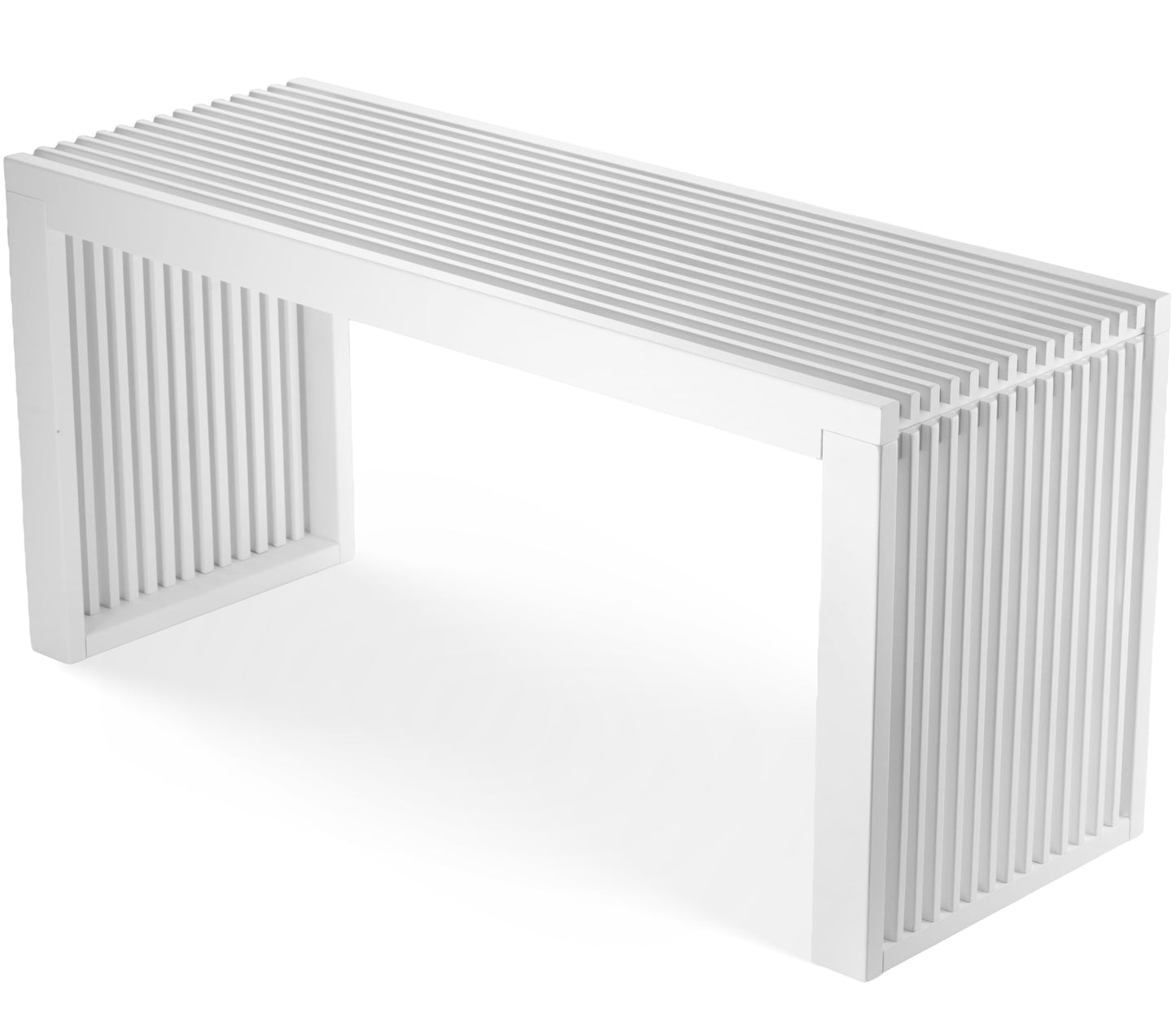 Bamboo Dining Bench White - Versatile Wooden Bench for Hallway, Bathroom, Dining Room & Bedroom - Stylish Benches for Comfortable Seating - Hallway