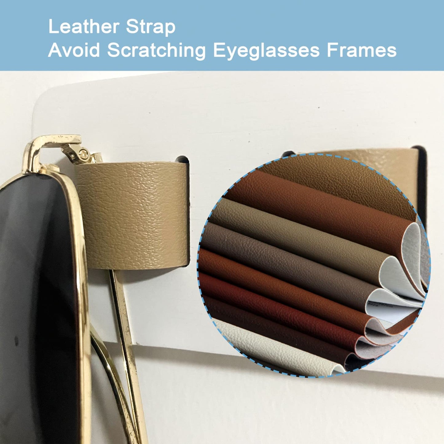 FINDAMAZE Sunglasses Organizer Wood Sunglasses Holder Wall Mounted Sunglasses Rack/Sunglasses Stand Sunglasses Display for Men or Women,Home Decor