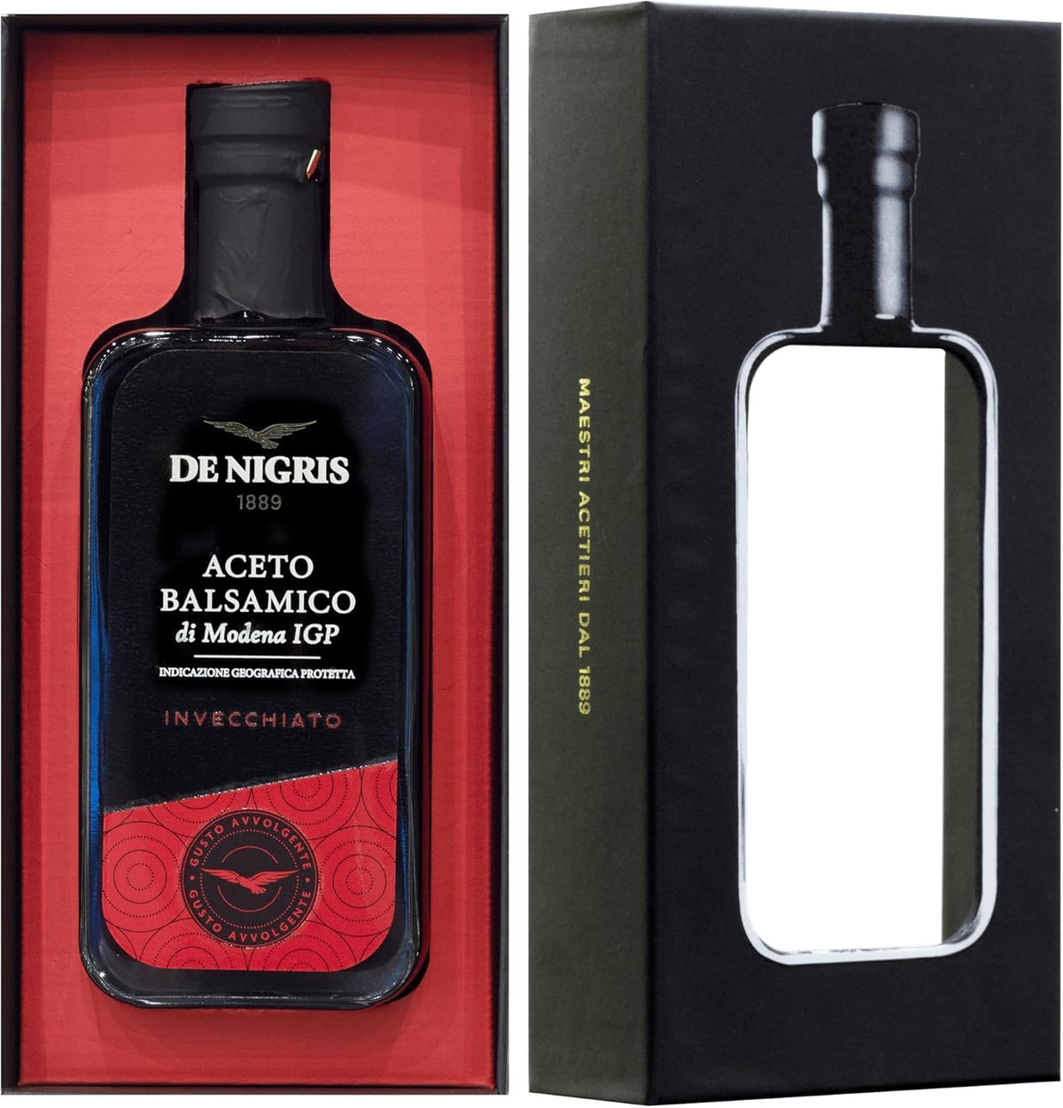 De Nigris Balsamic Vinegar of Modena PGI Red Eagle | Bold Taste | Balsamic Vinegar Modena With A Sweet And Full-bodied Taste And Intense Aroma |