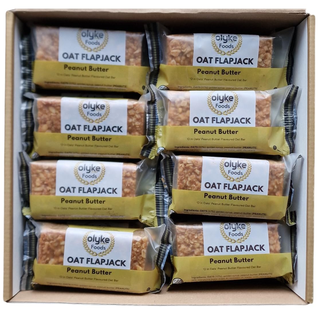 Olyke Peanut Butter Oat Flapjacks 90g (Box of 24)