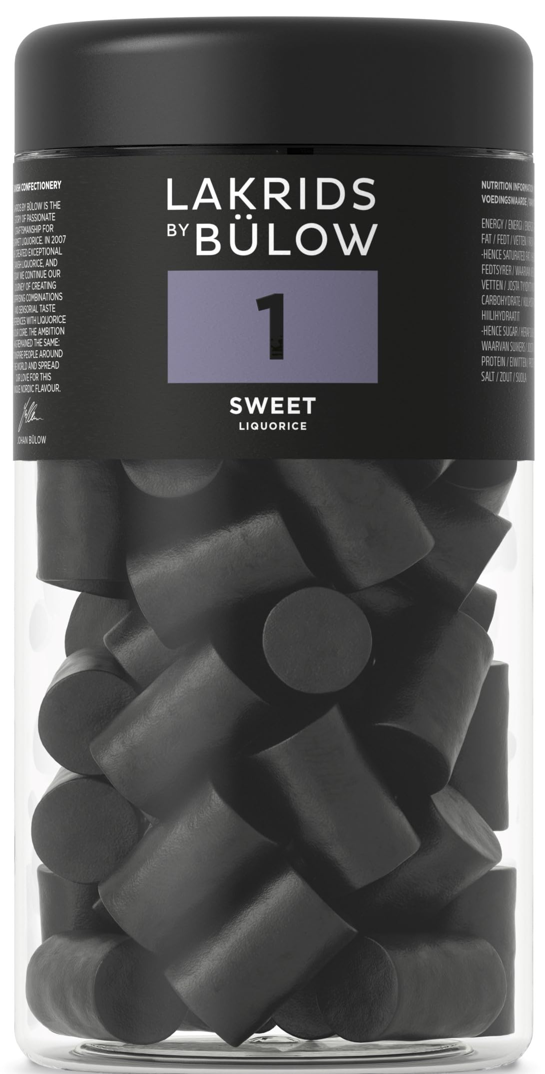 LAKRIDS BY B?LOW - 1 - Sweet - 360g - Vegan Gourmet Liquorice from Denmark - Gluten Free Sweet Liquorice