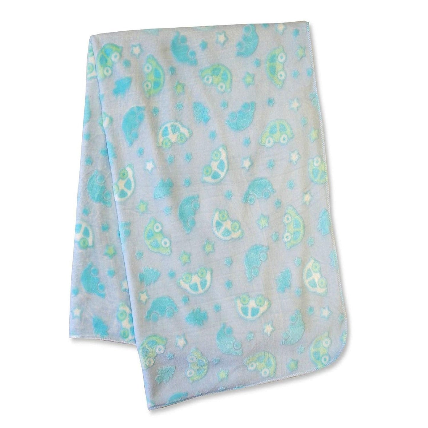 Baby Blanket/Wrap for Boy or Girl - Flannel Fleece with Sherpa Back Comforter