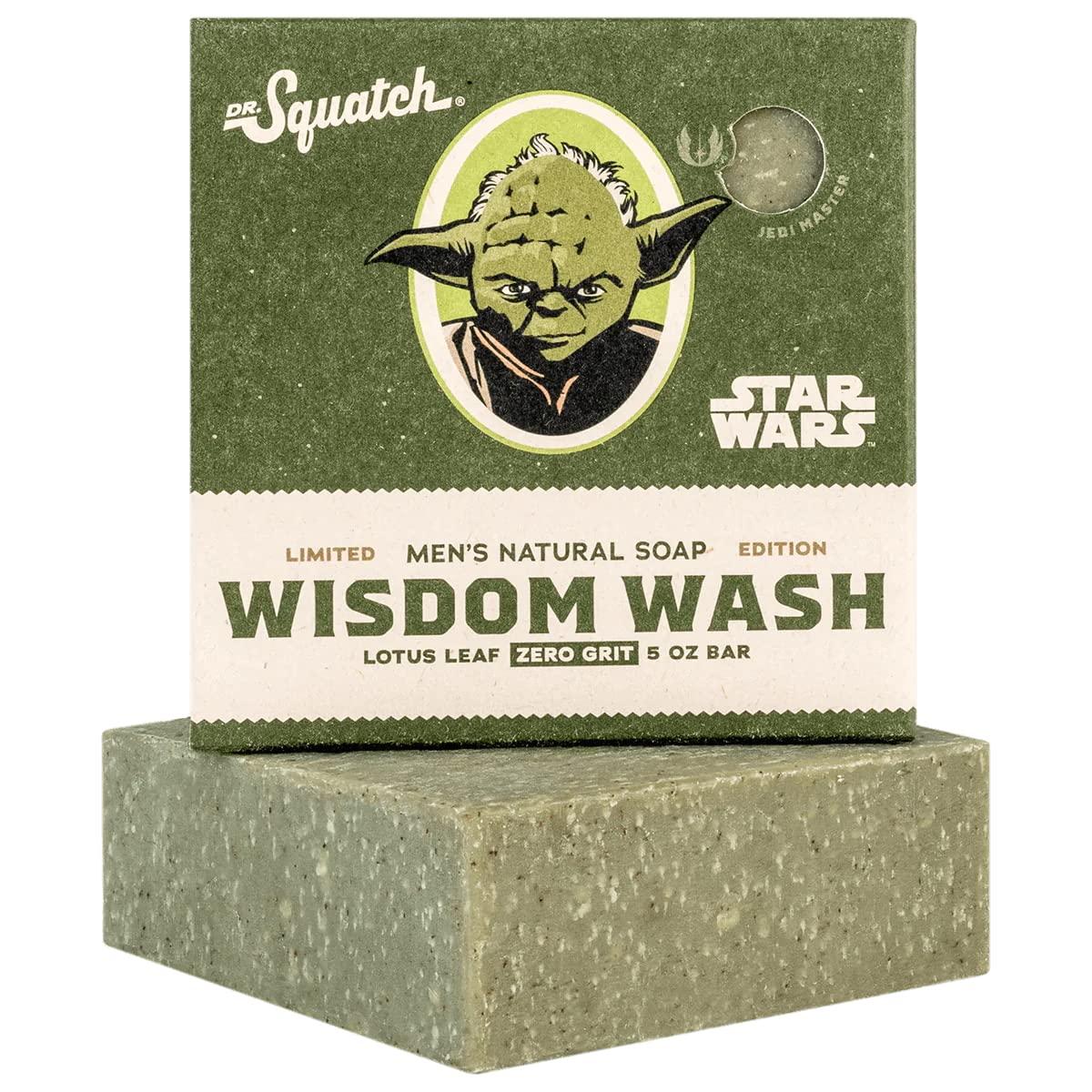 Dr. Squatch Mens Starwars Wisdom Wash Soap ? Limited ! - All Natural Soap Bar for Men with Lotus Leaf, Fruit Oil and Coconut Oil ? Bar Handmade in