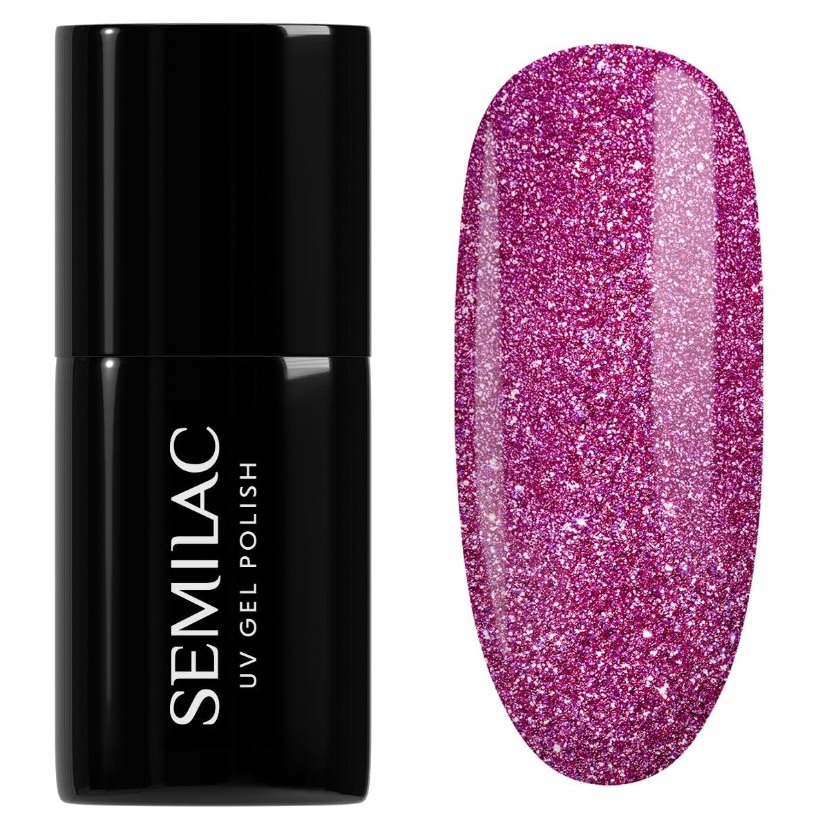 SEMILAC Gel Nail Polish 462 Pink Bubbles - Full Coverage Gel Polish - Soak Off Easy To Use LED/UV Nail Lamp - Long Lasting Manicure and Pedicure up to