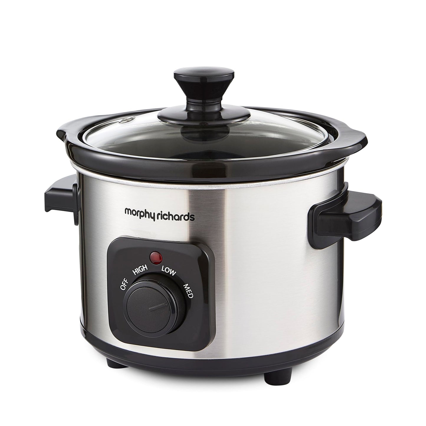 Morphy Richards 460300 Slow Cooker 1.5L, Ceramic, 1.5 liters, Brushed Steel