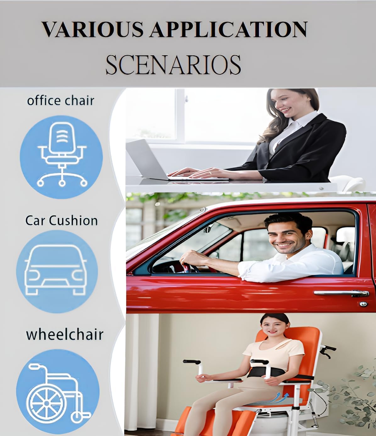 Donut Cushion,Orthopedic Memory Foam Car Seat Pad,Coccyx Cushion for Tailbone Pain,Pressure Relief Cushions for Office,Wheelchair,Desk,Reduce