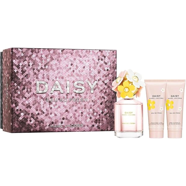 Marc Jacobs Daisy Eau So Fresh Gift Set 75ml EDT + 75ml Body Lotion + 75ml Shower Gel Women's Fragrance