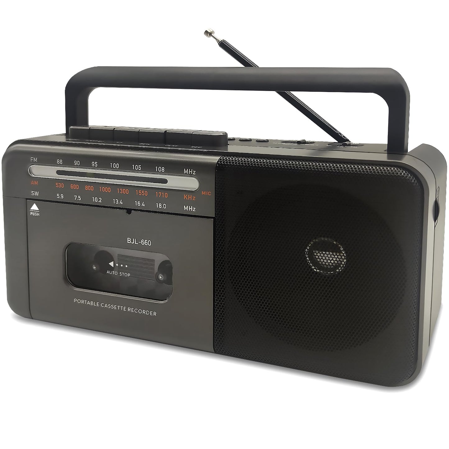 CTDZLED Cassette Player Bluetooth Boombox, Tape Recorder AM/FM/SW Radio Stereo Tape Player/Recorder with Big Speaker and Earphone Jack, USB/TF/MP3