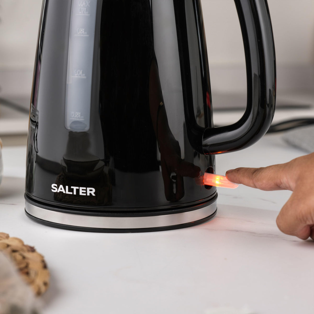 Salter COMBO-9133 Deco Kettle and Toaster Set Rapid Boil 3 kW Kettle With Removable Limescale Filter, 2-Slice Wide Slot Electric Toaster, Crumb