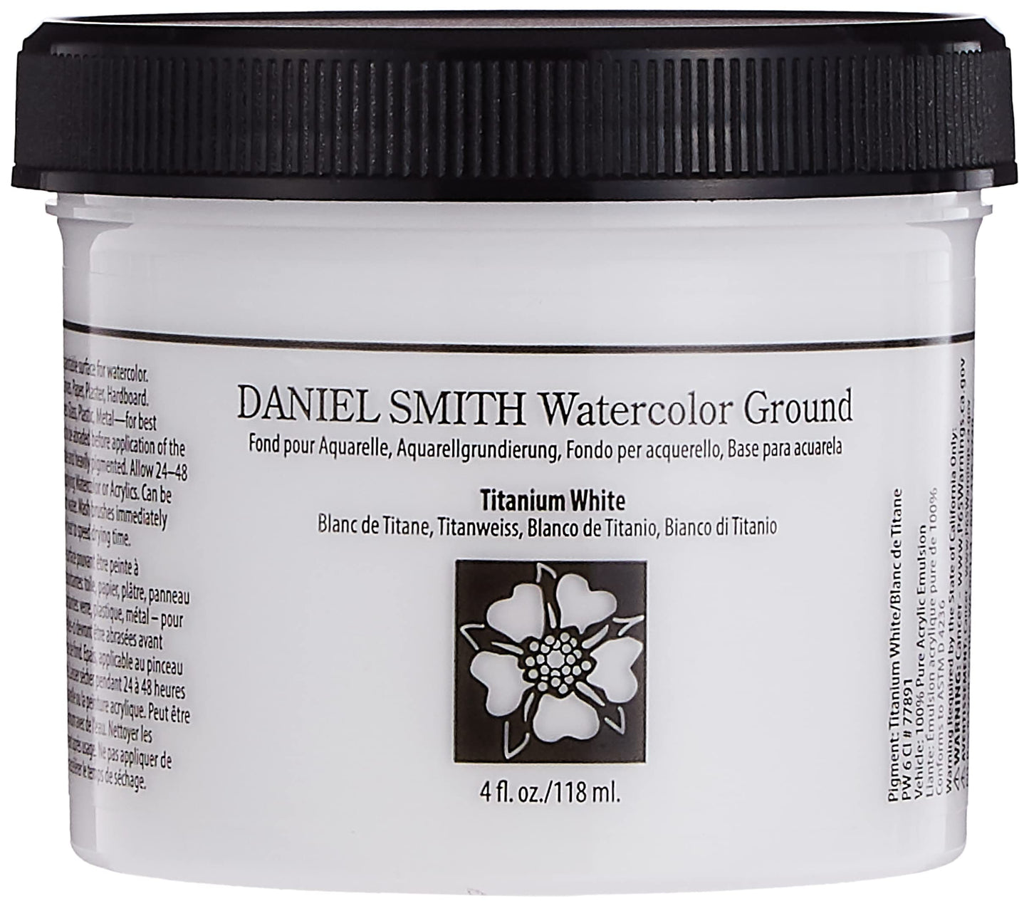 DANIEL SMITH 284055002 Watercolor Ground, 4 oz, Titanium White