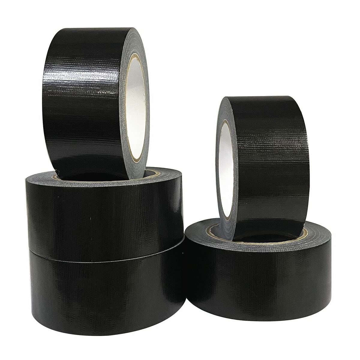 CHUANGSEED 5Pack Black duct Tape 50mm x 27.4m Cloth waterproof gaffer tape adhesive cloth repair tape Heavy Duty for Repairing, Sealing Adhesive Tape