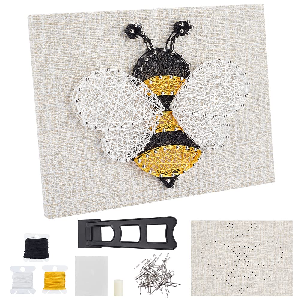 WEBEEDY 3D String Art Kit for Adults Beginners, DIY Bee String Art and Craft Kit Include All Necessary Accessories and Frame, Home Wall Decor Birthday