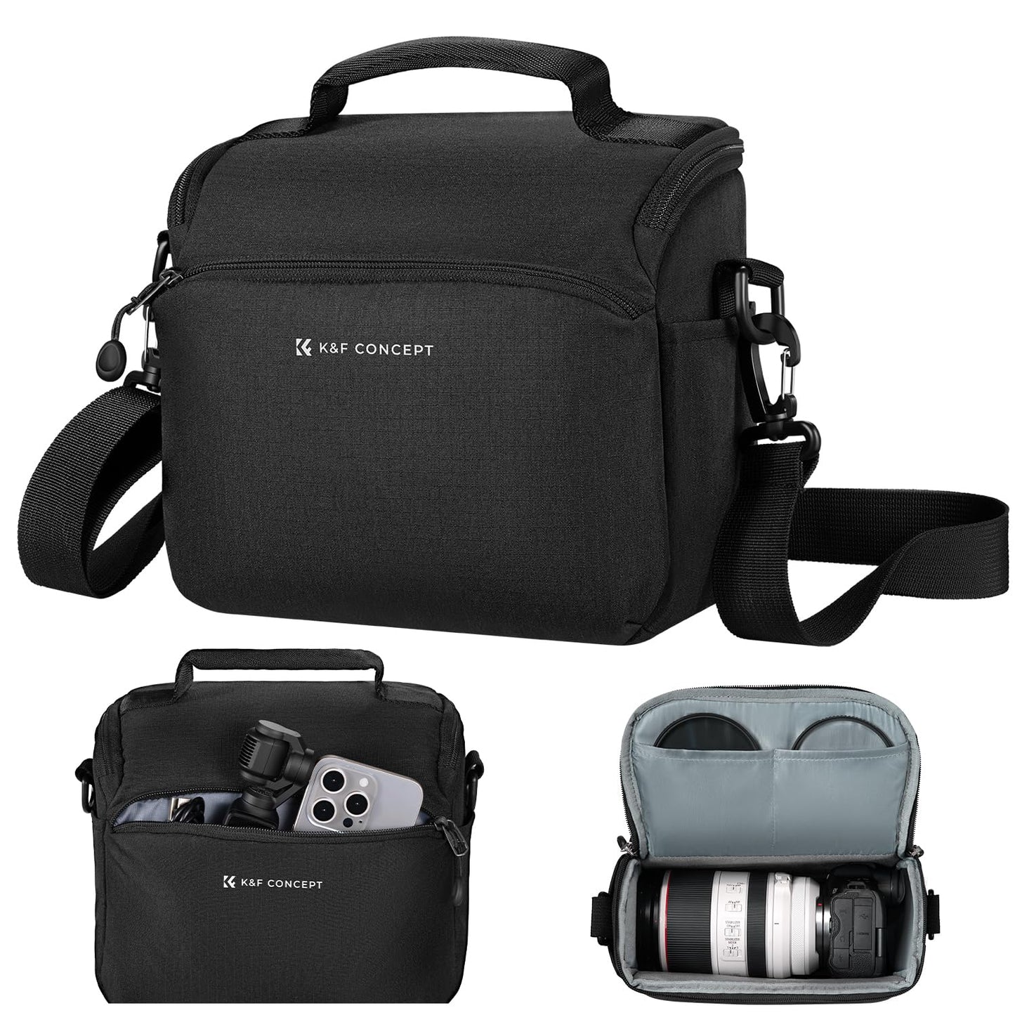 K&F CONCEPT Camera Sling Bag Small Crossbody Camera Case DSLR/Mirrorless Compact Shoulder Photography Bags for Photographers