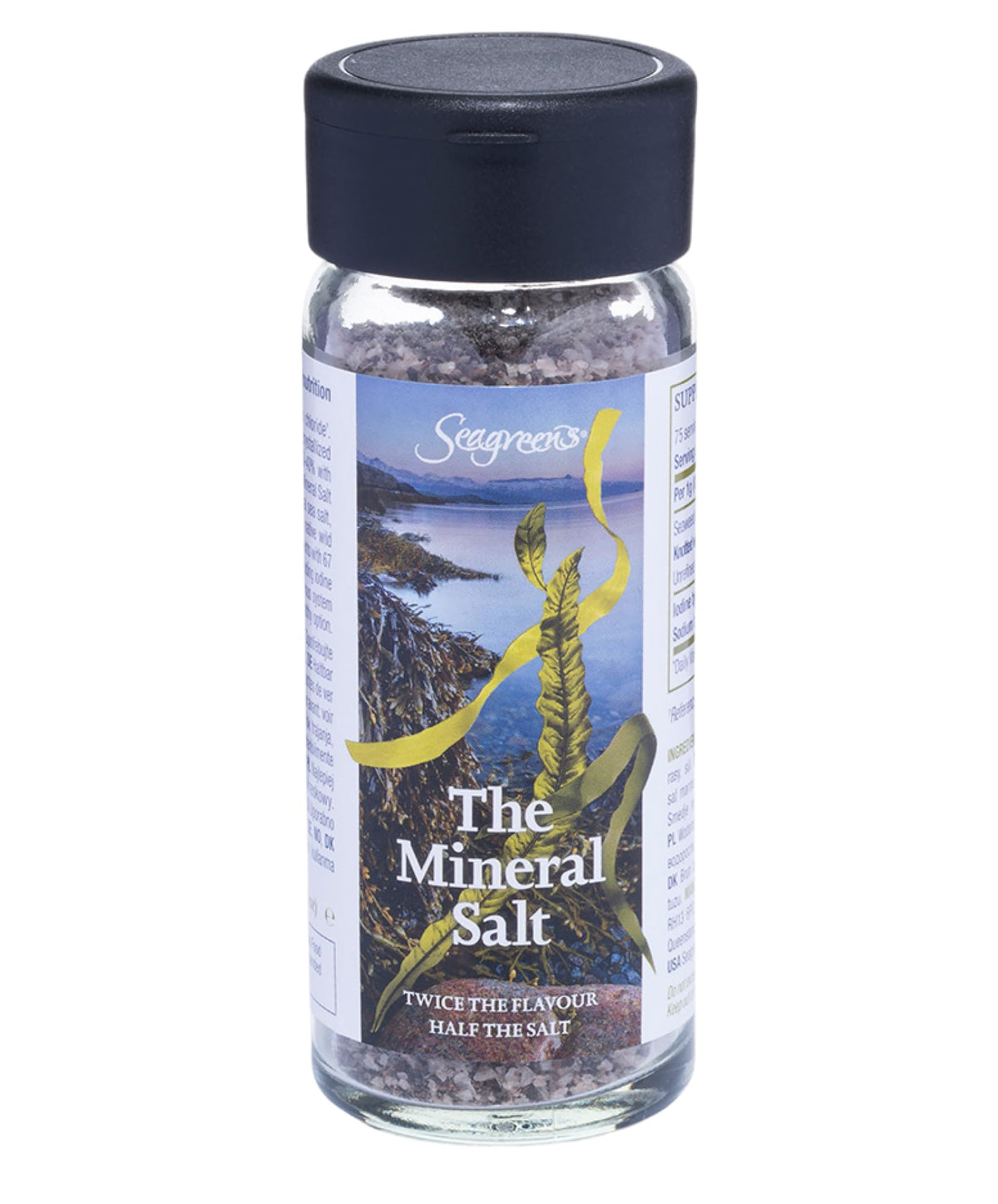 Seagreens Organic Seaweed & Mineral Sea Salt, 75g, 1-6 Months Supply, Salt Alternative for Cooking, Soups, Salads