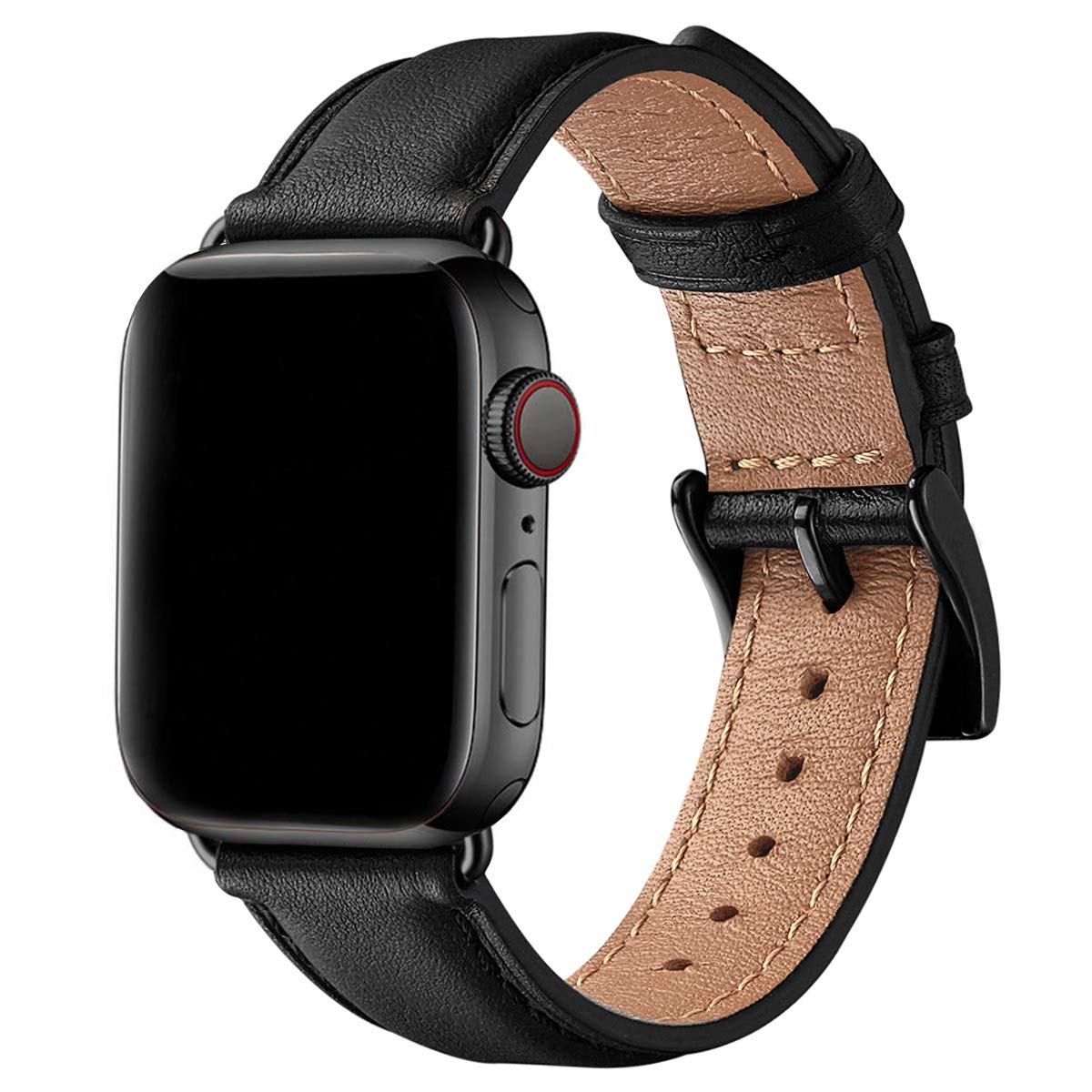 SUNFWR Leather Straps for Apple Watch Straps 40mm 41mm 38mm 42mm(Series 11 10), Men Women Replacement Genuine Leather Strap for iWatch Series Ultra 11
