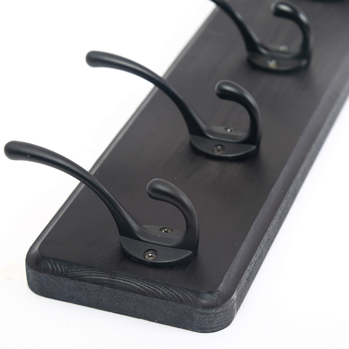 WEBI Coat Rack Wall Mounted,Coat Hooks Wall Mounted,16 Hole to Hole,Large Coat Hanger Wall Hook Rack,5 Hooks for Hanging