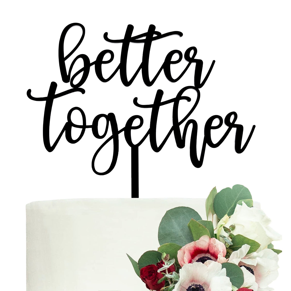 LOVENJOY Better Together Cake Topper Wedding Cake Decorations for Romantic Wedding Bridal Shower Engagement Mr and Mrs Party Decoration, Gift Boxed