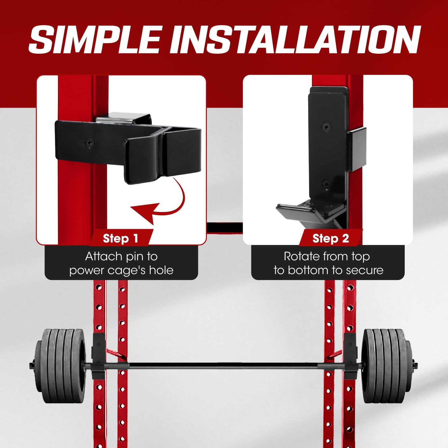 Yes4All QNGK J-Hook, 3x3 J Hooks Power Rack