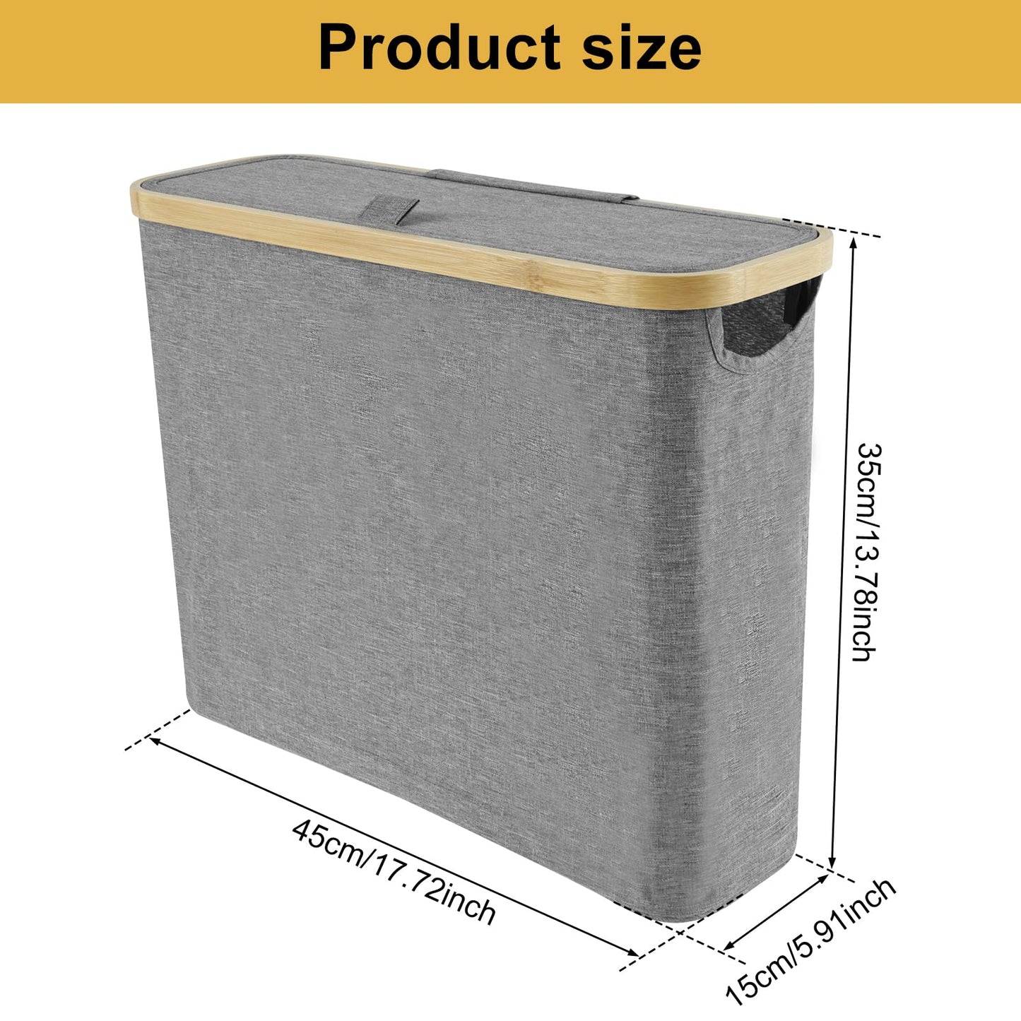 Sutowe Toilet Paper Storage with Side Window Large Toilet Paper Basket Holds up to 12 Roll Paper 45x35x15cm Bathroom Organizer Bin with Lid