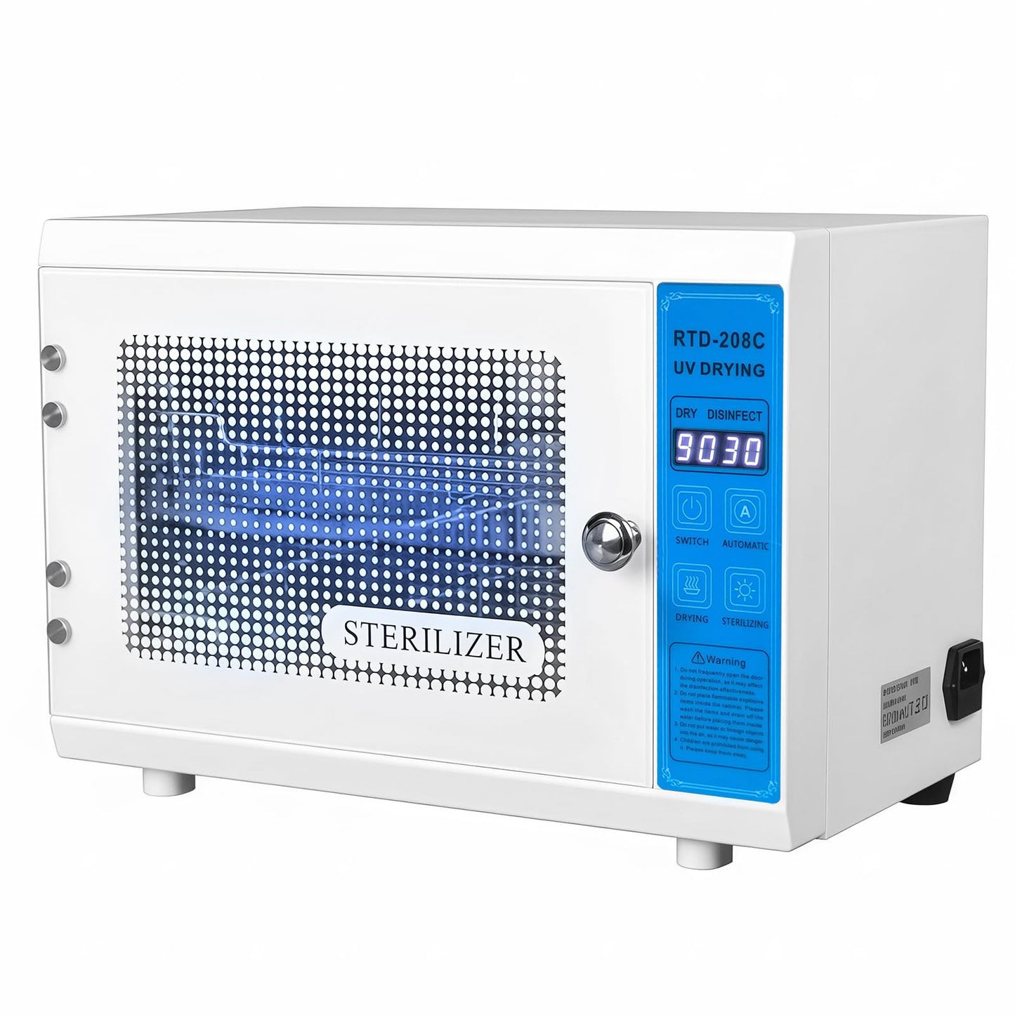 Jargrovs UV steriliser,12L large capacity nail tool steriliser,75? Dry Heat Steriliser,High temperature UV sterilizer with Timing Setting,suitable for