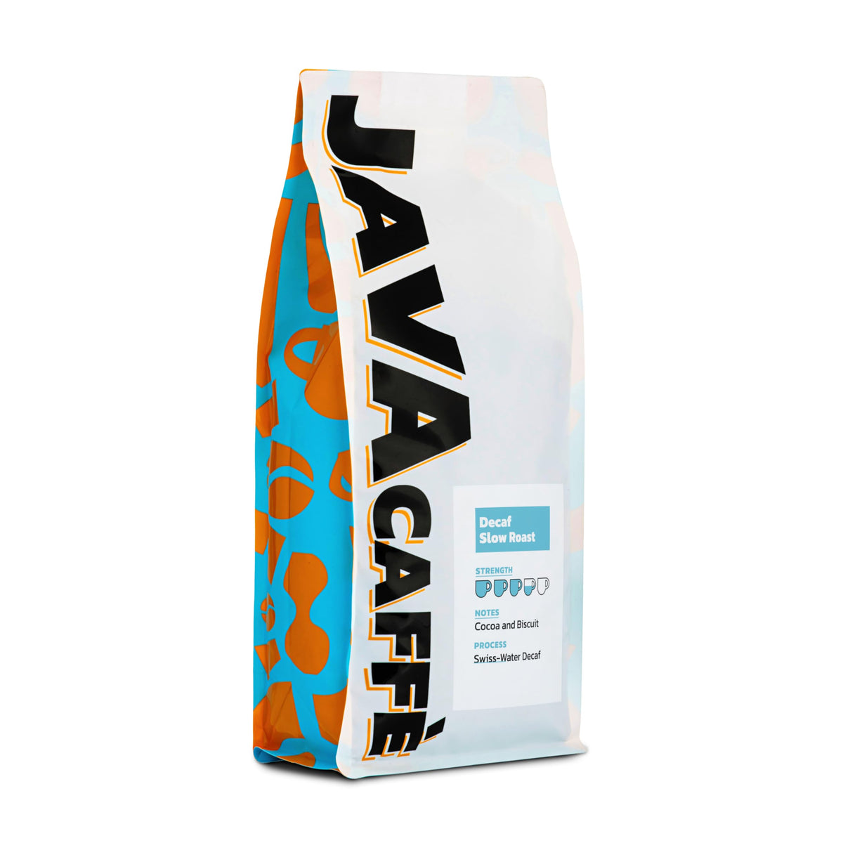 Java Caffe Decaf Slow Roast Coffee Beans 1kg, Full Medium Roast 100% Arabica Coffee, Hand Roasted, Resealable Bag