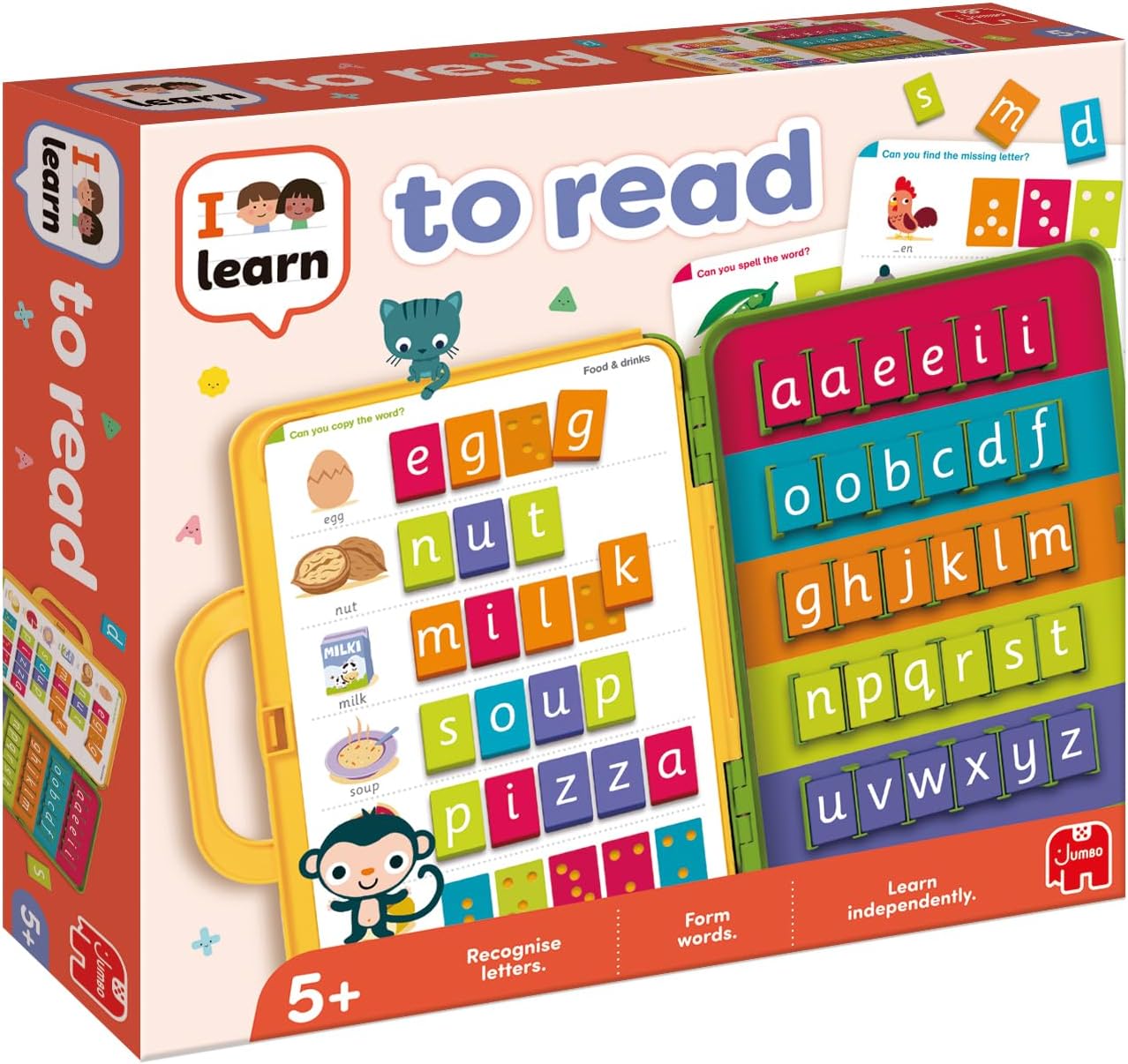 I Learn to Read Word Learning Games Jumbo, Used-good but missing the letter V