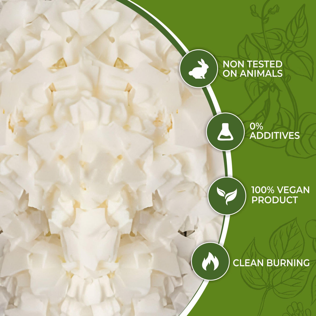 Auroh 100% Pure Soy Wax for Candle Making 10KG Natural SOYA Container Wax Flakes Biodegradable, eco-Friendly Wax