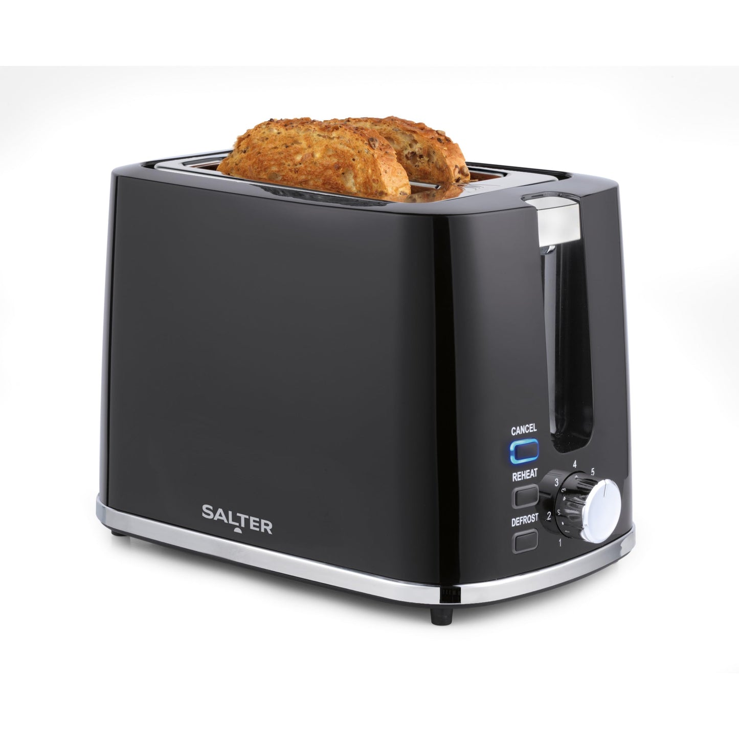 Salter Deco 2-Slice Toaster ? Wide Slots, Extra Thick Bread, 7 Browning Levels, Removable Crumb Tray, Defrost, Reheat & Cancel, Bagel Toaster, Toast,