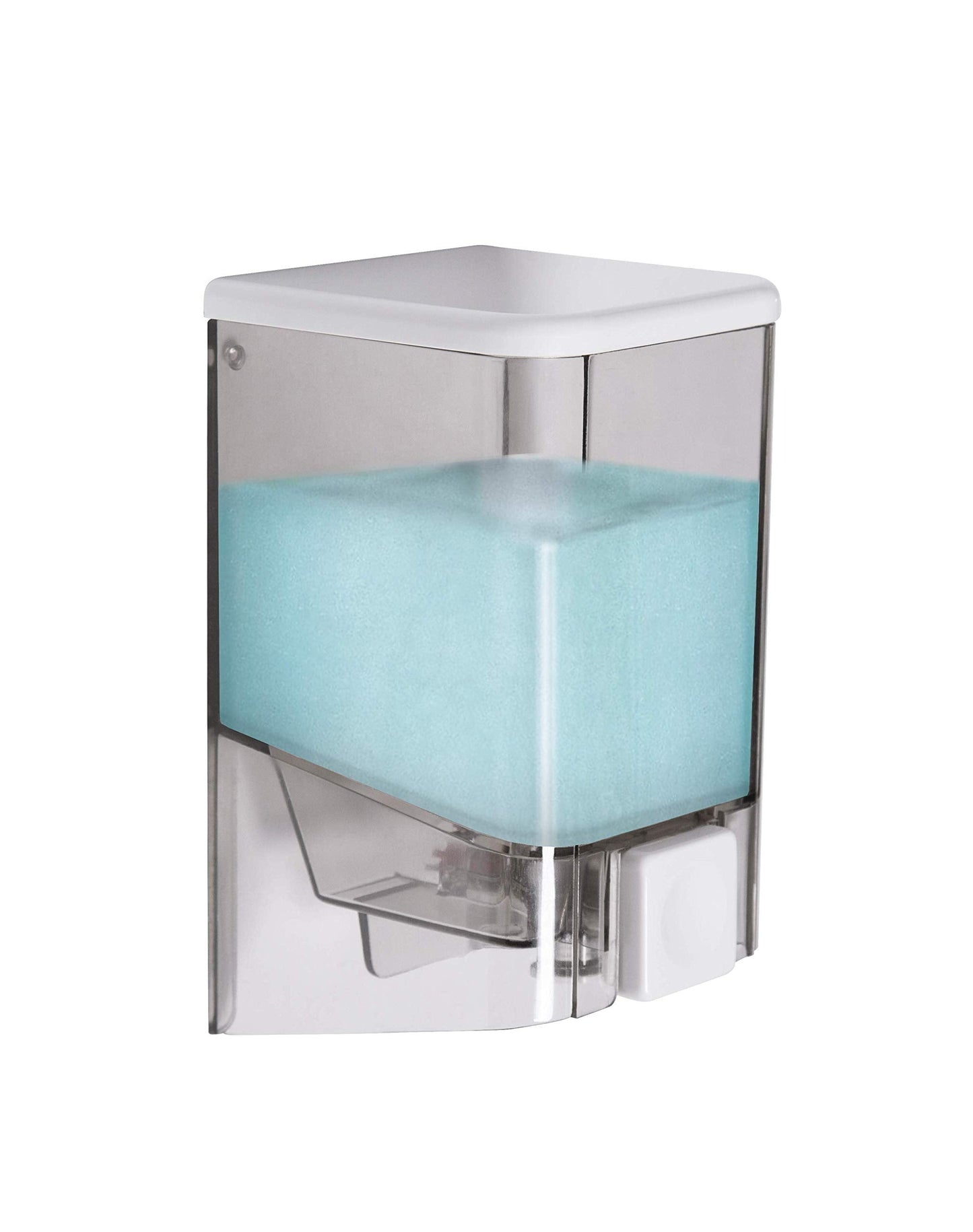 Croydex Soap Dispenser - Transparent, 1L Wall Mounted Soap Dispenser, Easy Refill Lid, Simple Screw to Wall, All Fixings Included - Perfect Shower Gel
