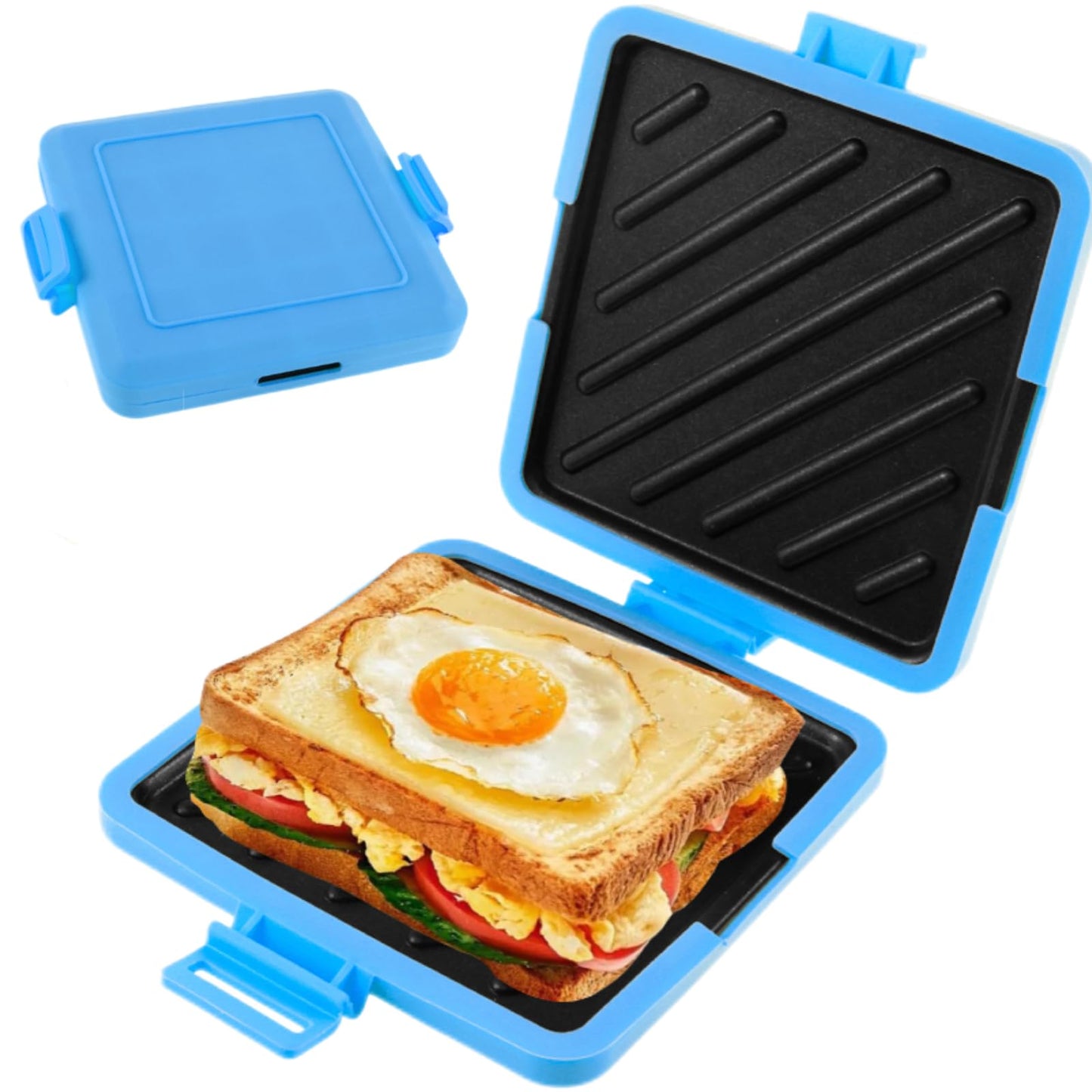 Microwave Toastie Maker, Silicone Microwaveable Cookware Wireless Toastie Maker, Heatwave Technology Sandwich Toaster, Nonstick Plate Sandwich Maker