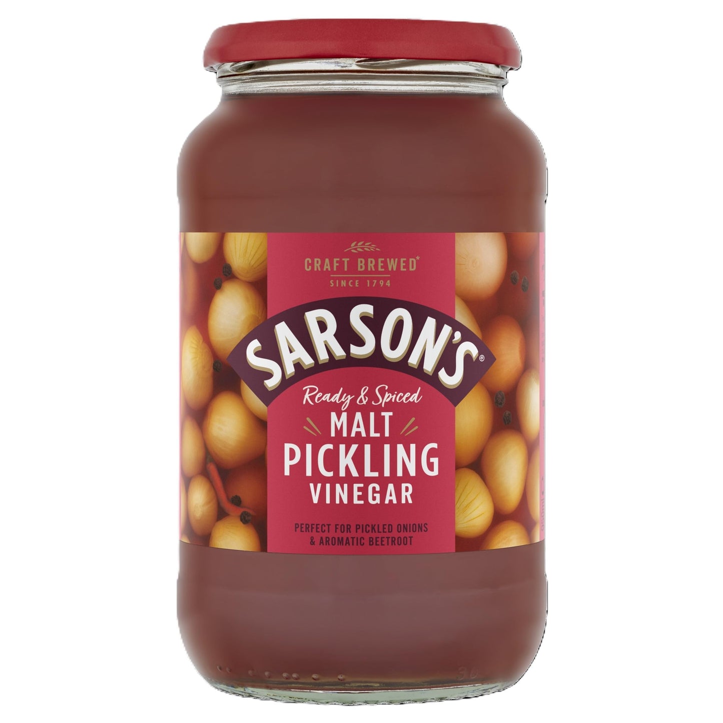 Sarson's Pickling Malt Vinegar, 6 x 950ml - Rich, Authentic British flavour, Great for Pickling, Cooking, and Preserving Vegetables, Marinades, and