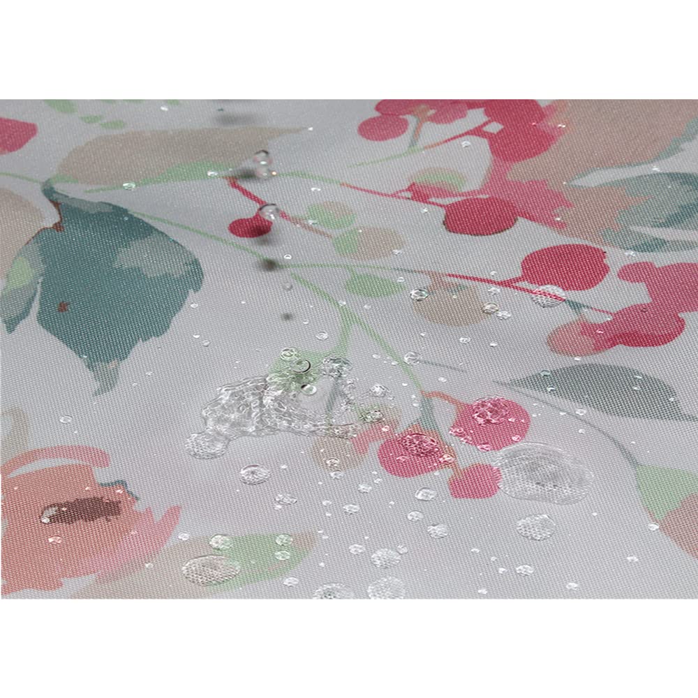 GONOVE Shower Curtain 240 x 200cm Mildew Resistant Waterproof Thicken Polyester Fabric Rose Flowers Bathroom Shower Curtain Liner Long Washable Bath