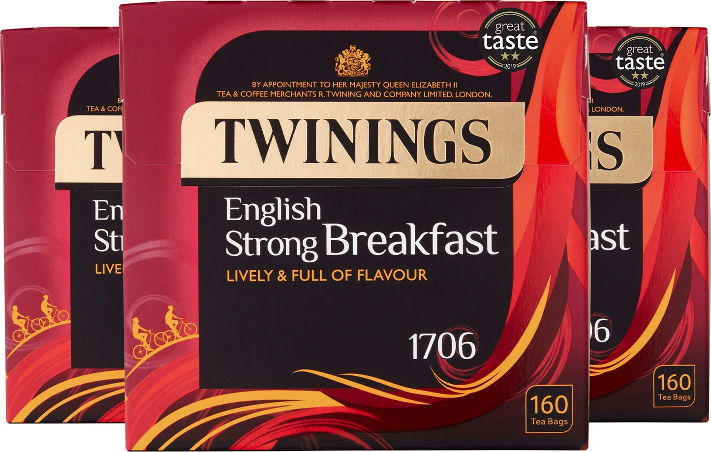 Twinings English Strong Breakfast Tea, 480 Tea Bags (Multipack of 3 x 160 Tea Bags)