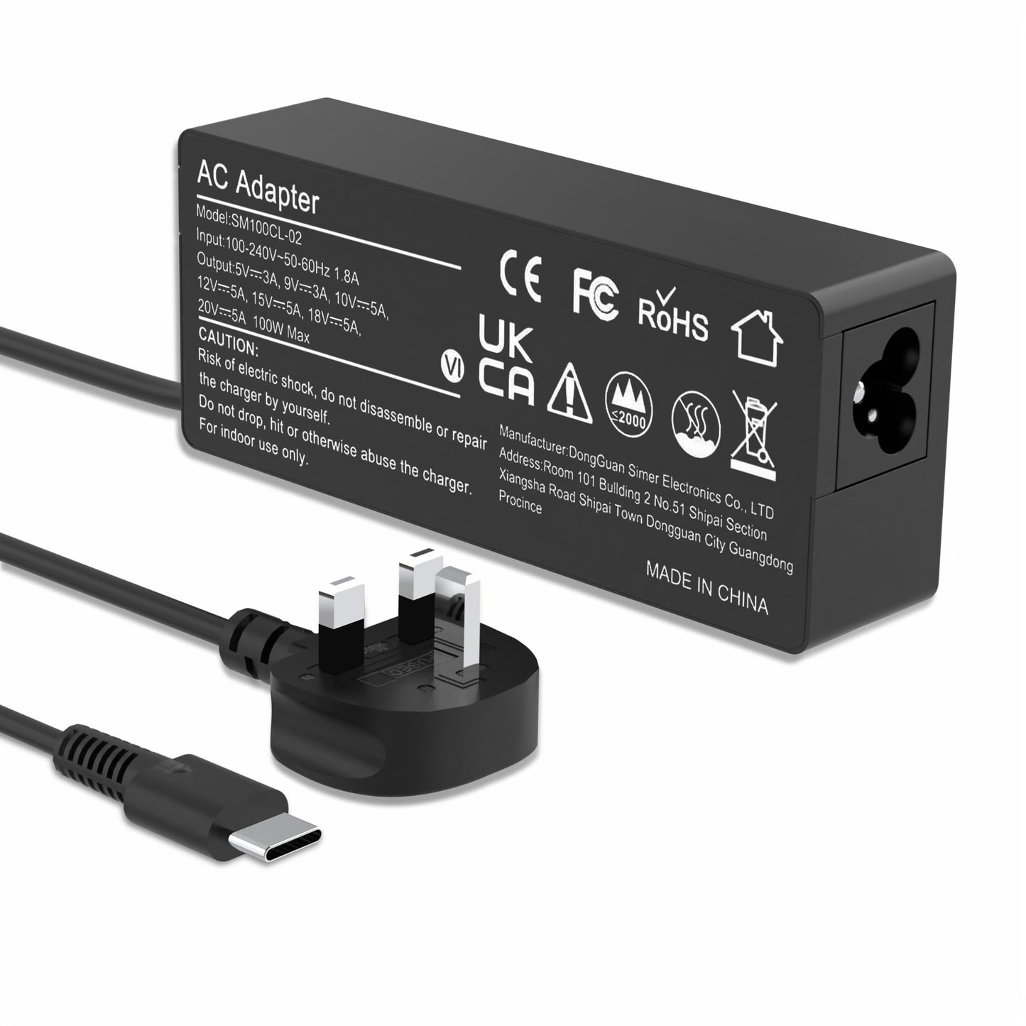 SKOTSLYE 100W usb c charger Compatible with Macbook pro/iPad Pro, HP Lenovo Dell Asus Acer Samsung Google Laptop Chromebook Fast Charger Type C and