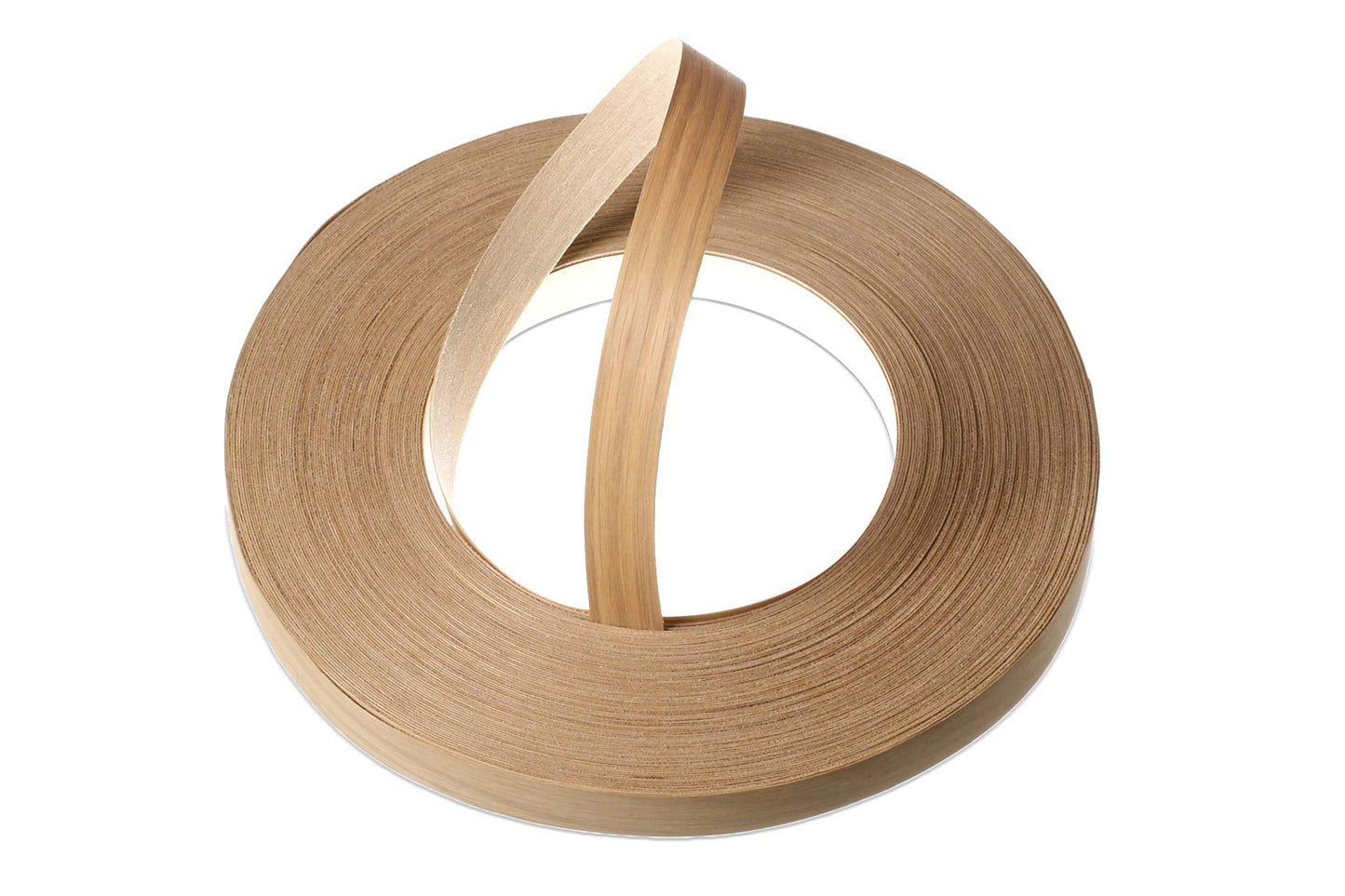 WoodPress? 22mm Real Oak Pre-Glued Veneer Edging Tape ? 50m Trade Roll ? Iron-On Wood Application