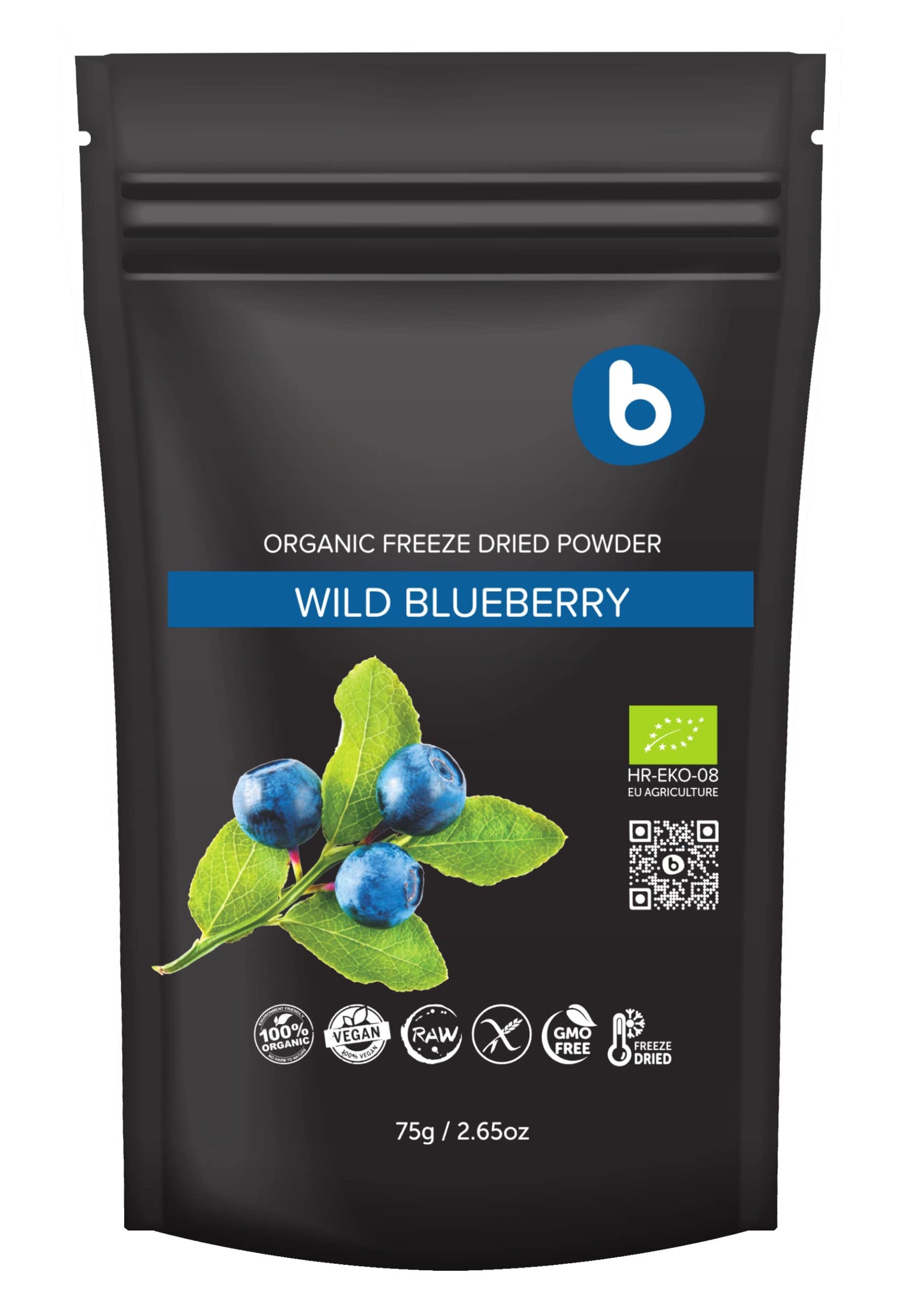 Bobica's Premium European Organic Wild Blueberry Powder | from Freeze Dried Wild Blueberries, Bilberries | Antioxidant Superfood | Non-GMO,