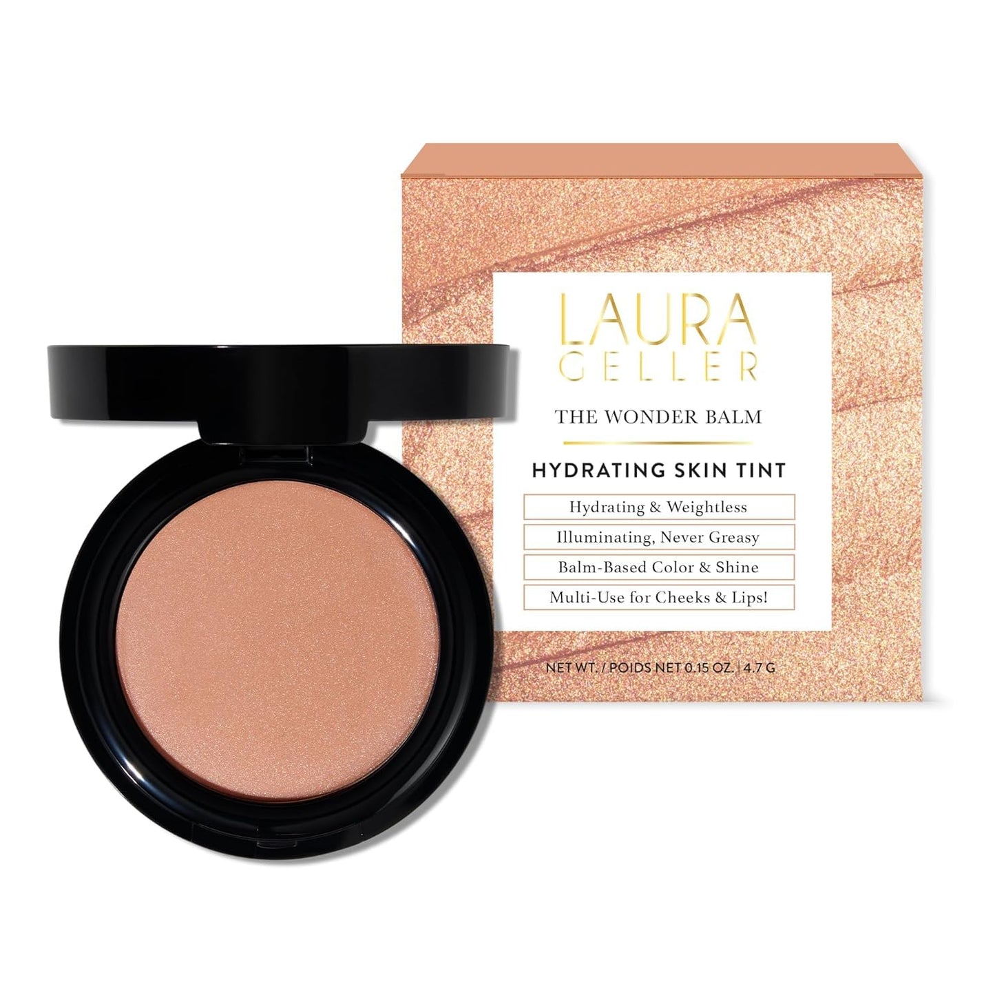 LAURA GELLER NEW YORK The Wonder Balm Blush Complexion Enhancer - Hydrating Weightless Subtle Hint of Color + Glow for Mature Skin - Vegan Squalane -