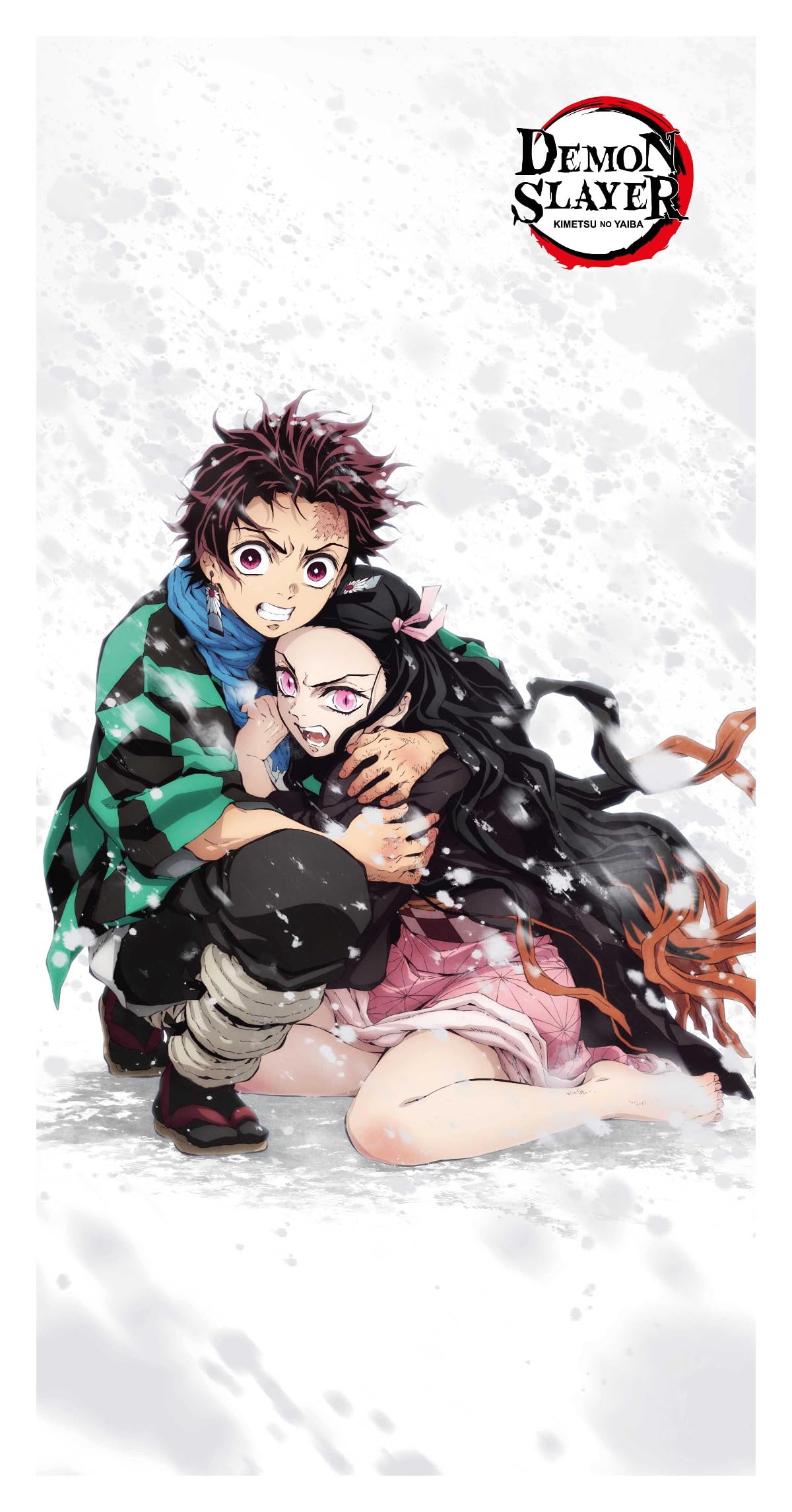 Halantex DEMON SLAYER Tanjiro and Nezuko Kamado - Beach Towel Beach Bath Towel - 100% cotton - Size 70x140 cm